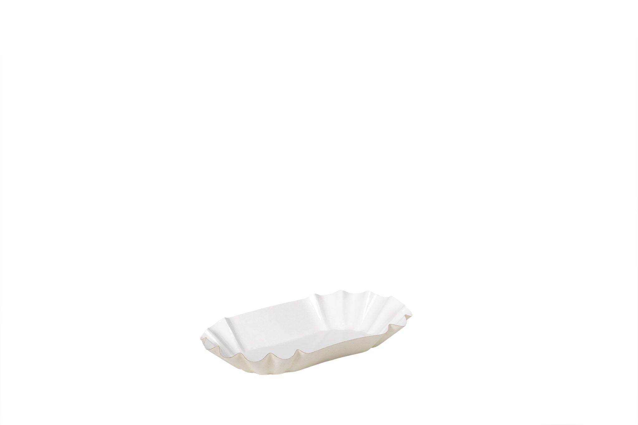 Pappschale KU 0, Pommesschale, rechteckig, beschichtet, weiß, 105 x 175 x 30 mm